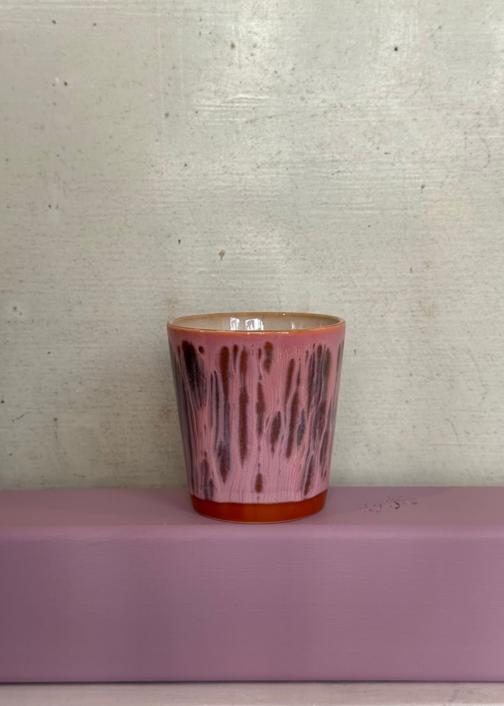 HKliving HKliving Ceramic 70's Coffee Mug 'Rhubarb'