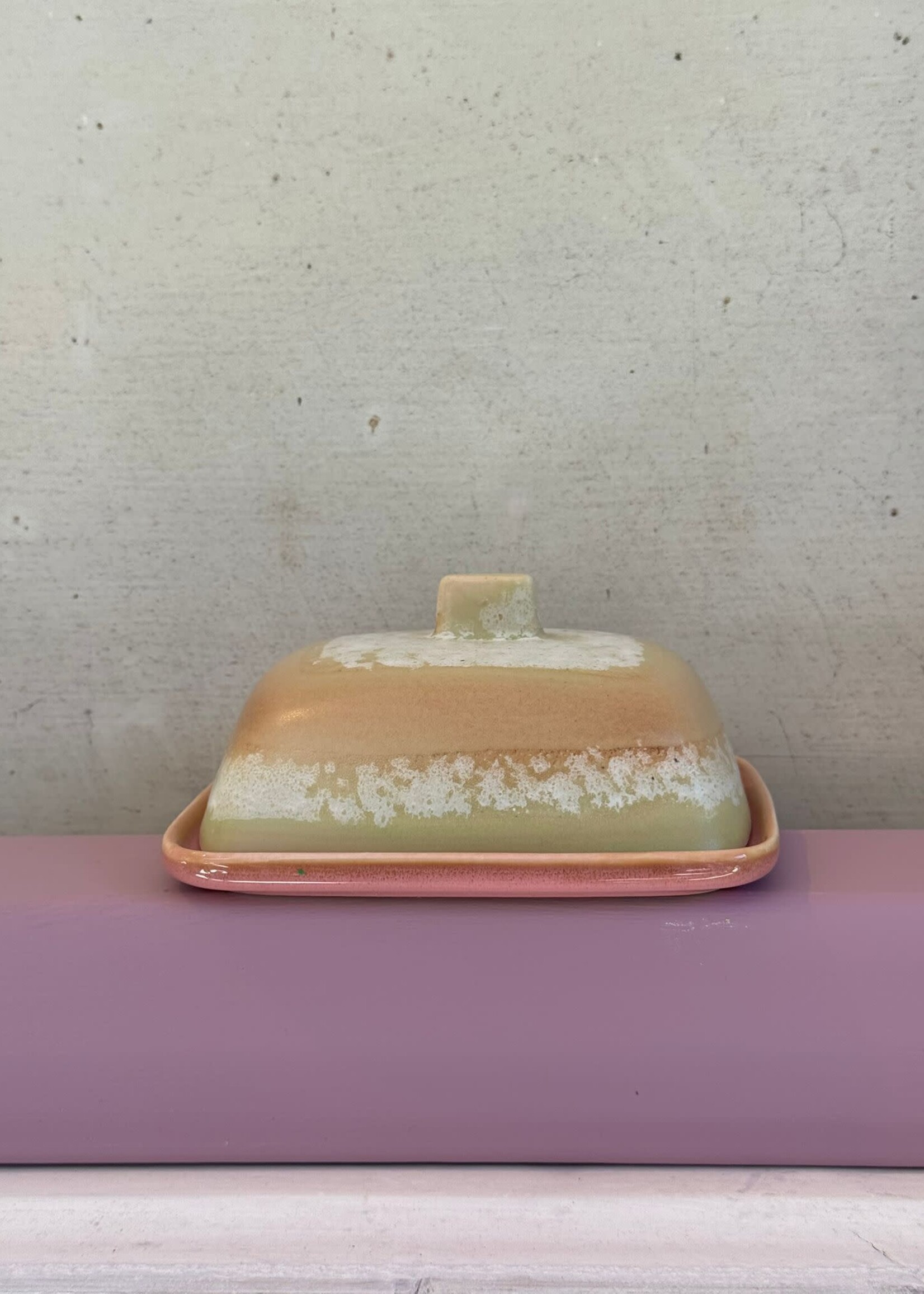 HKliving HKliving Ceramic 70's Butter Dish 'Skyline'