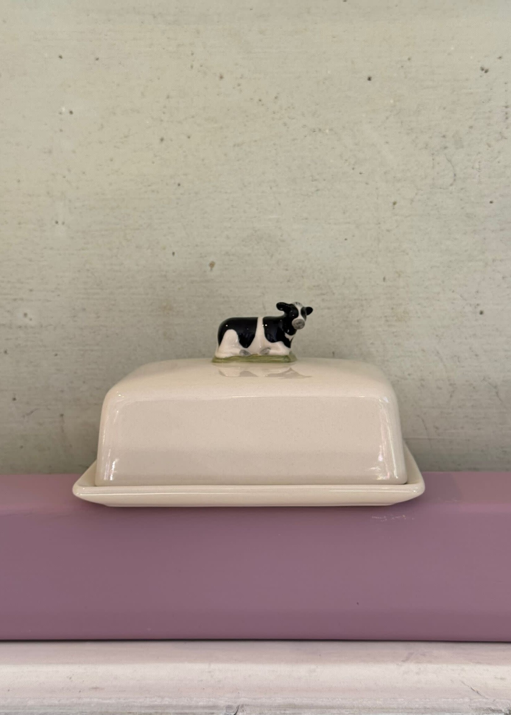 Quail Quail Butter Dish 'Friesian Cow'