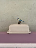 Quail Quail Butter Dish 'Blue Tit'