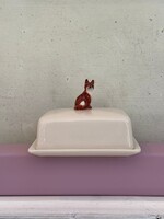Quail Quail Butter Dish 'Fox'