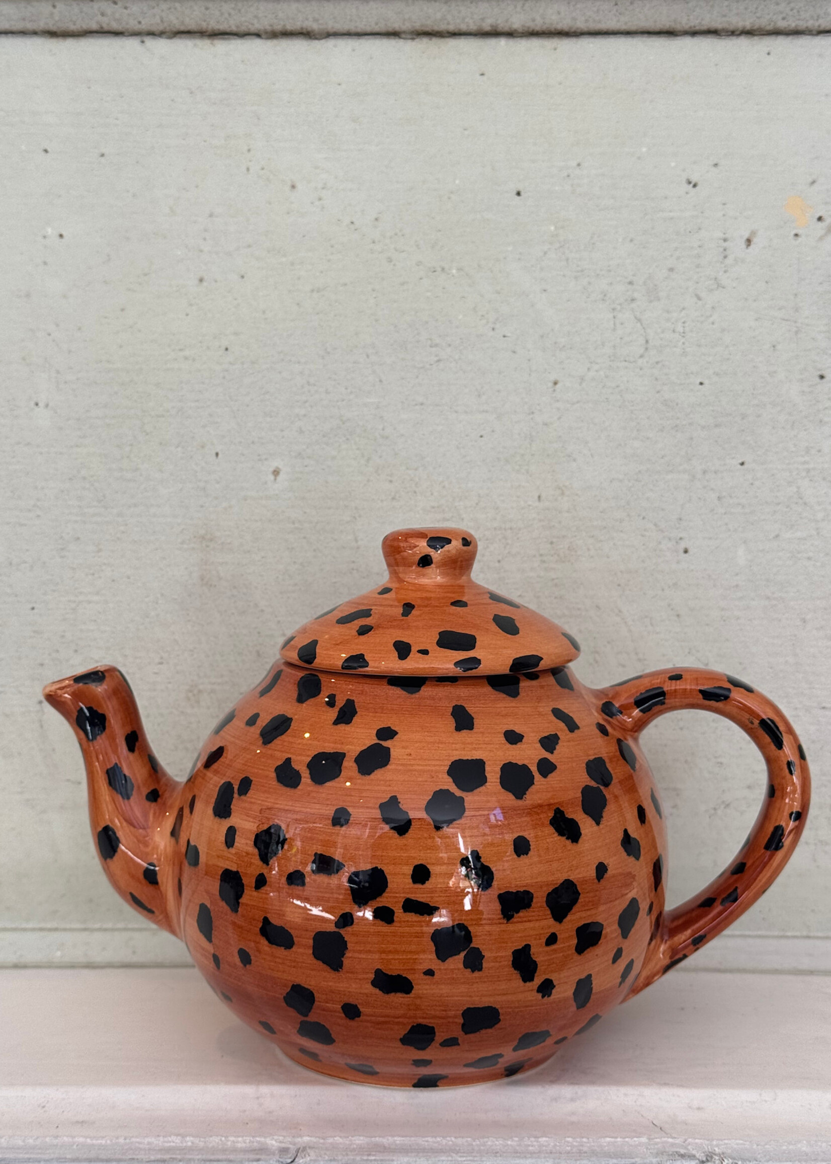 Anna + Nina Anna + Nina Leopard Tea Pot