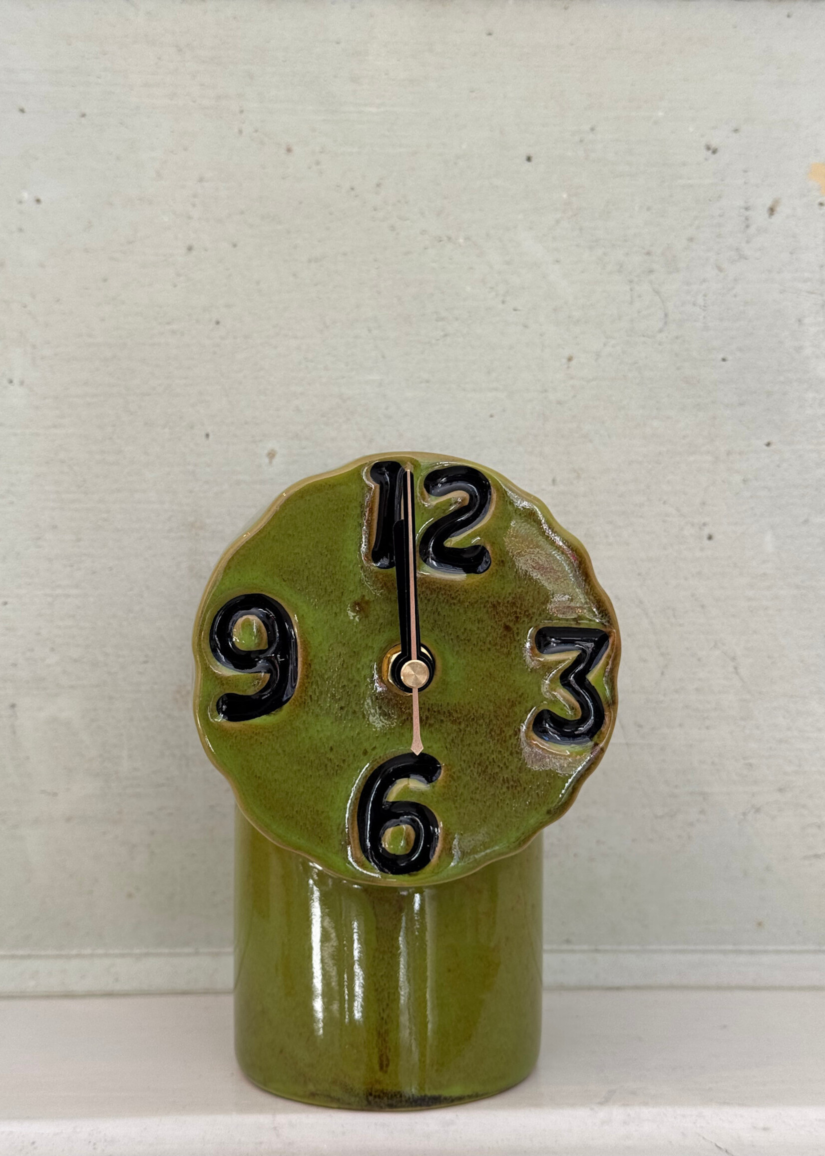 HKliving HKliving Retro Ceramic Clock 'Olive'