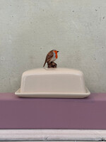 Quail Quail Butter Dish 'Robin'