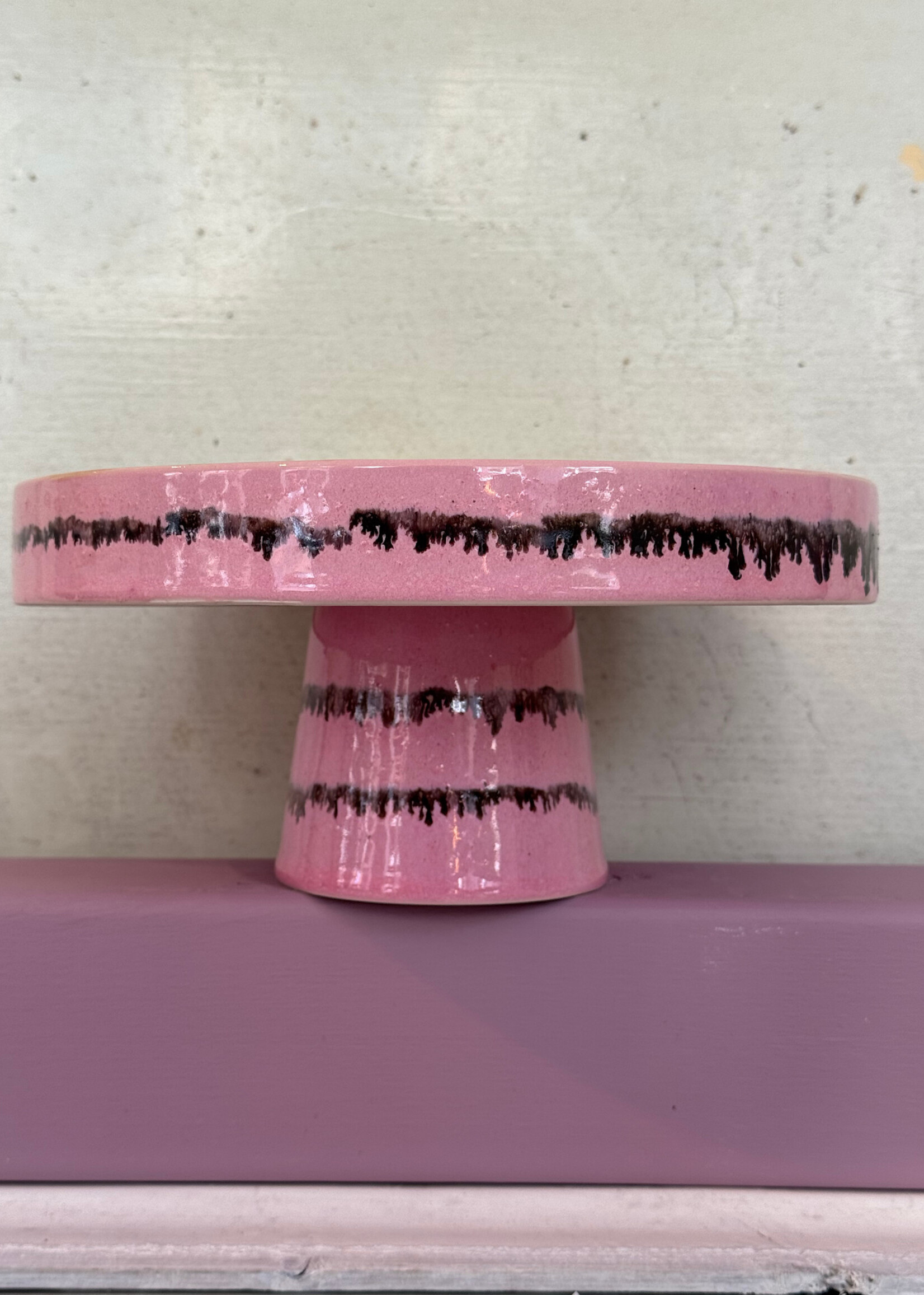 HKliving HKliving Ceramic 70's Bowl on Base 'Bubble'