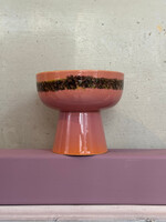 HKliving HKliving Ceramic 70's Tapas Bowl on Base L 'Lush'
