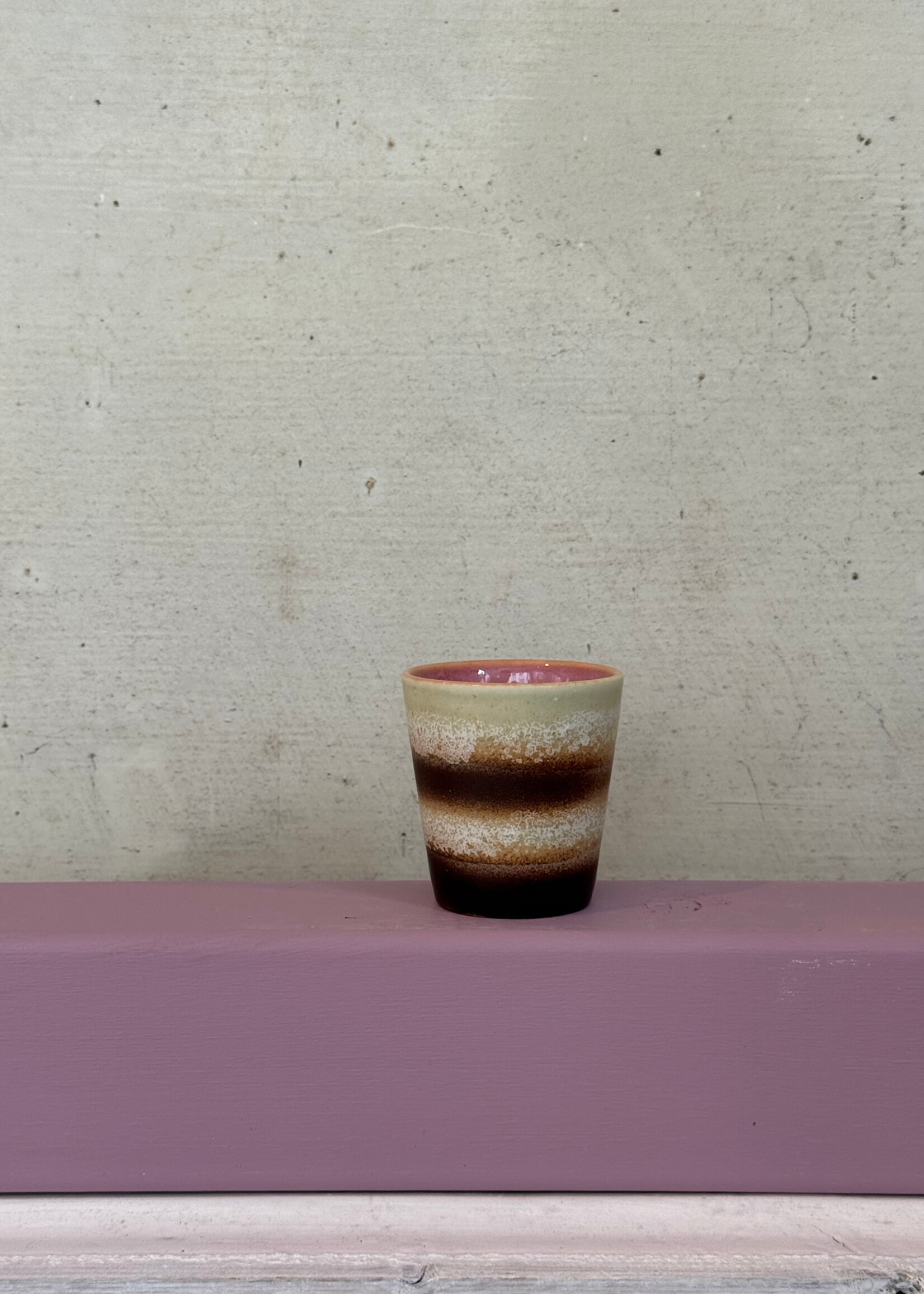 HKliving HKliving Ceramic 70's Ristretto Mug 'Umber'