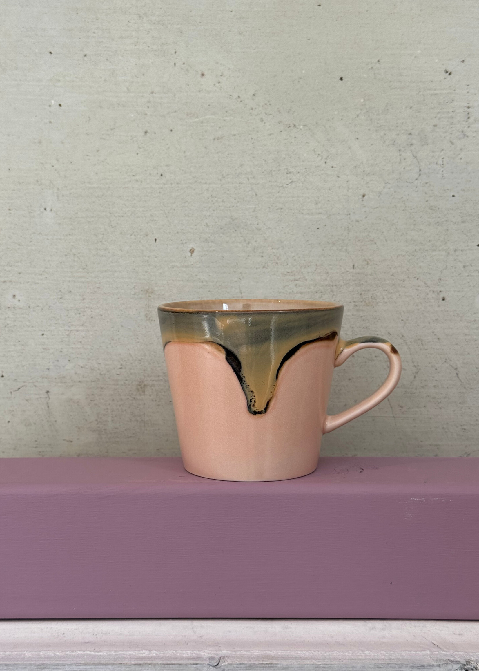 HKliving HKliving Ceramic 70's Cappuccino Mug 'Blossom'