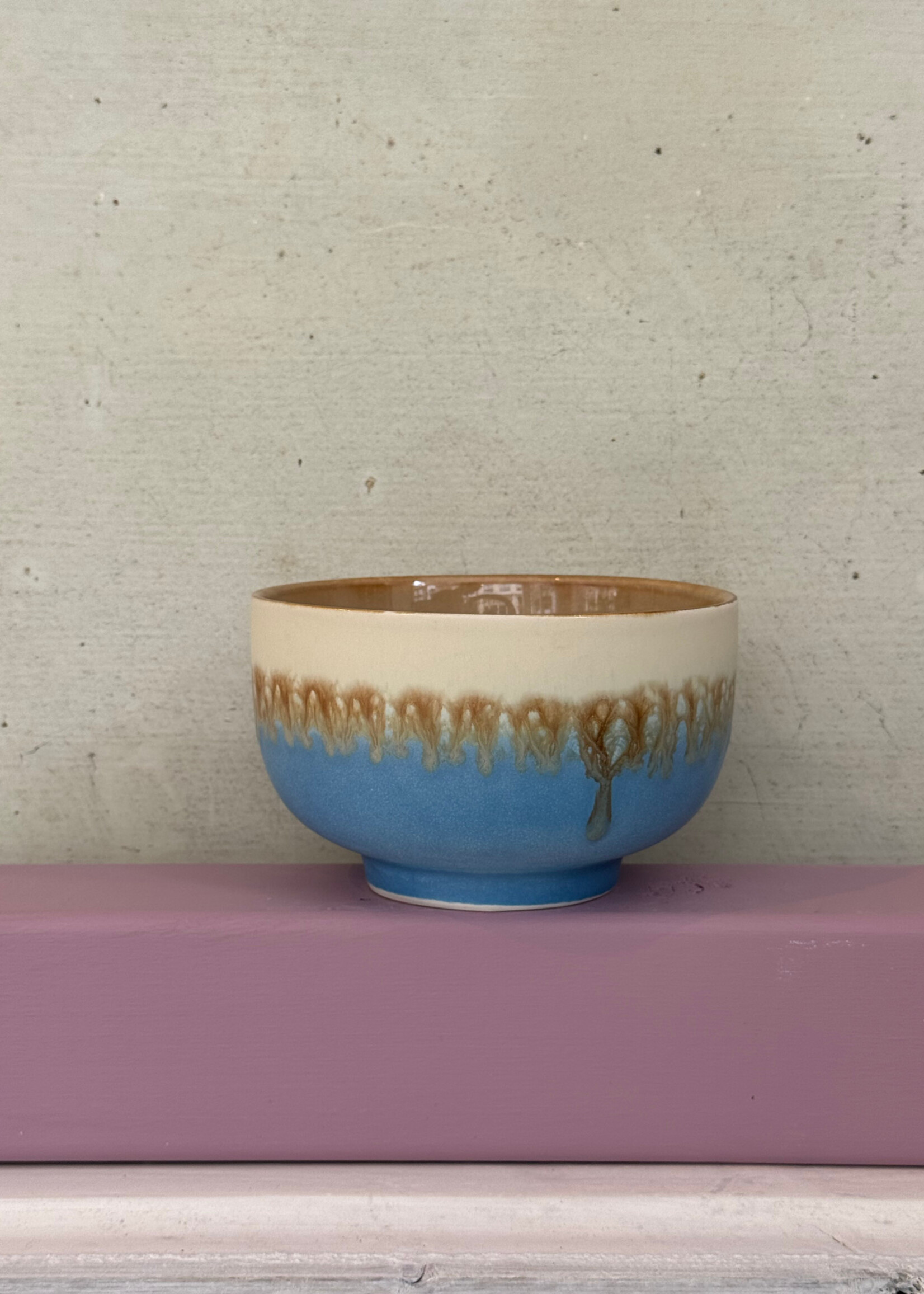 HKliving HKliving Ceramic 70's Noodle Bowl 'Azure'