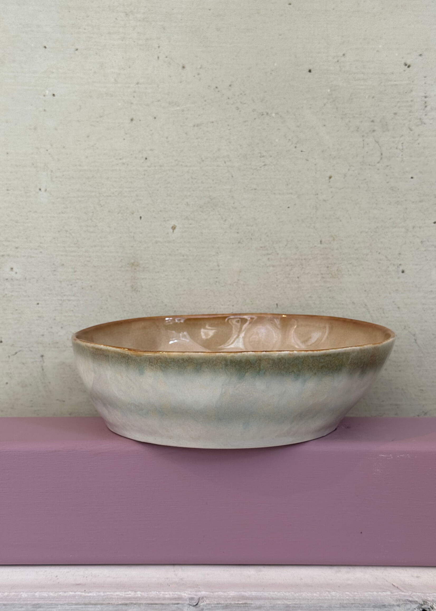 HKliving HKliving Ceramic 70's Pasta Bowl 'Petal'