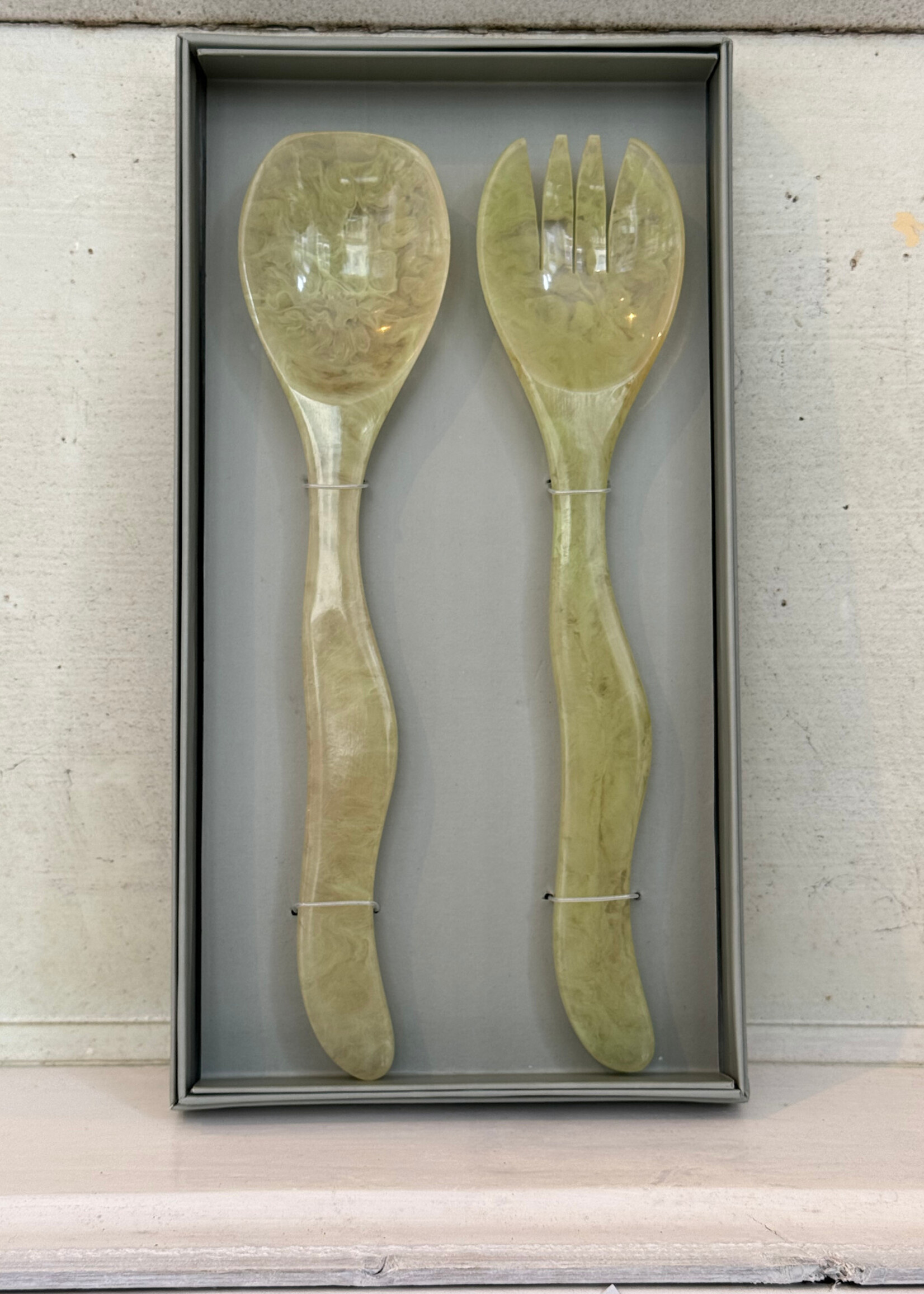 HKliving HKliving Salad Cutlery 'Mist Green'
