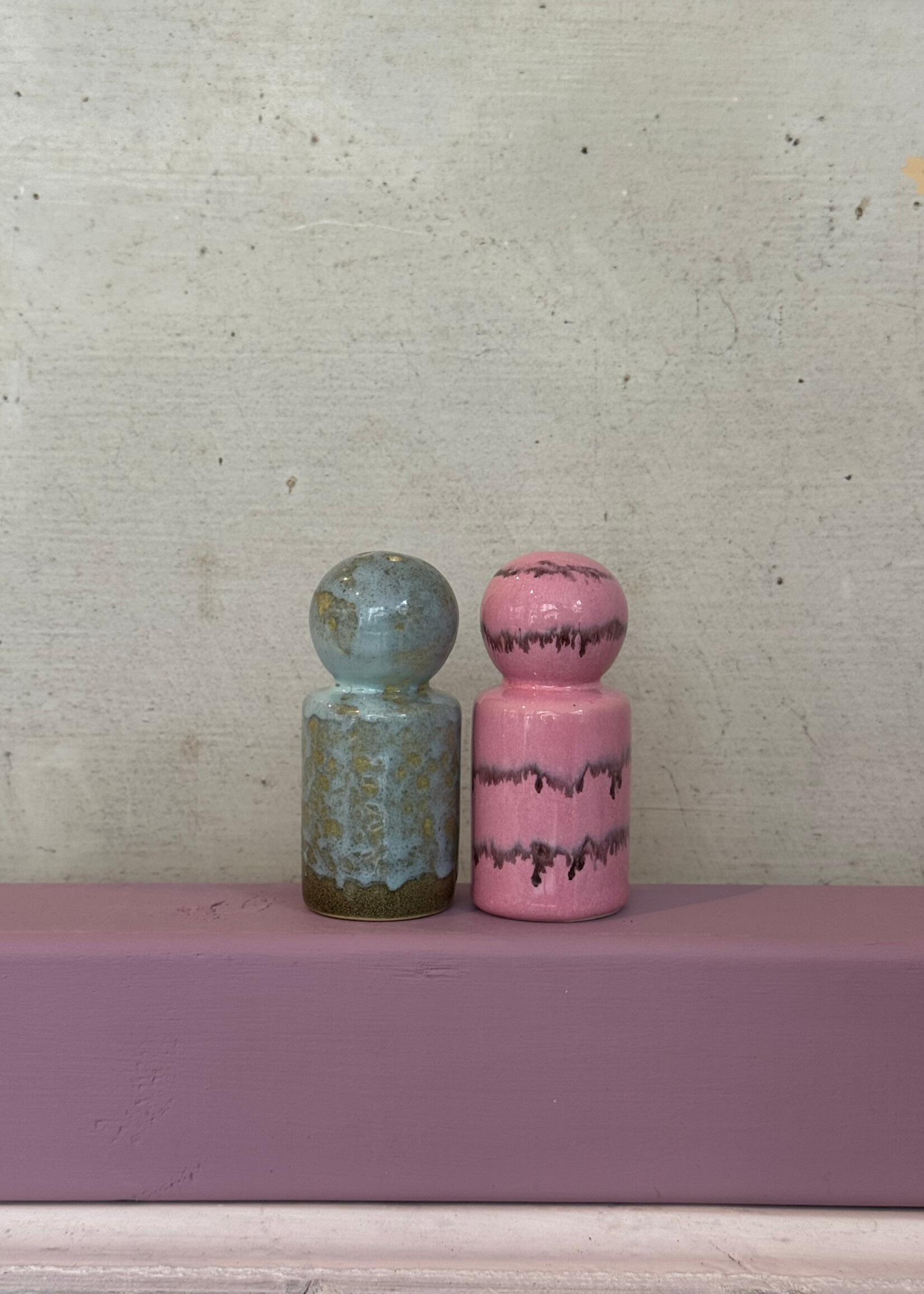 HKliving HKliving Ceramic 70's Pepper & Salt Jar 'Baroque'