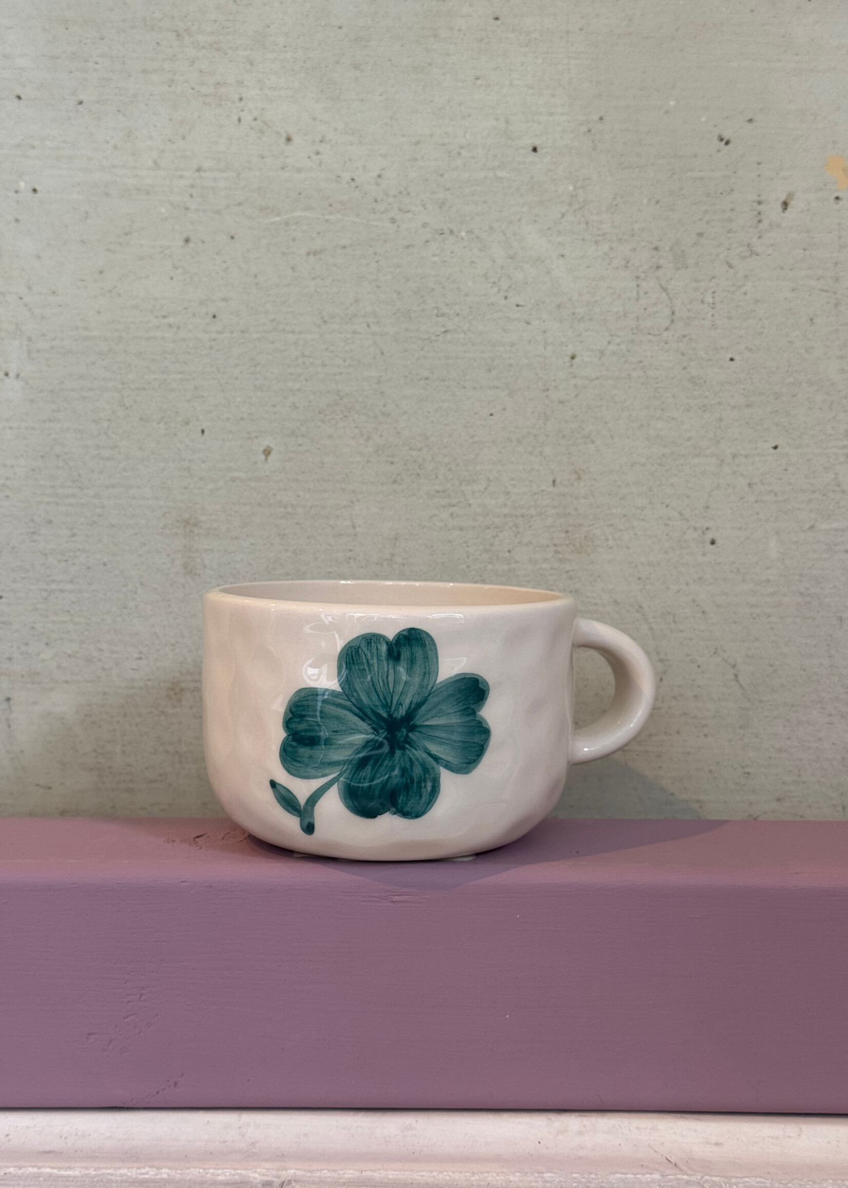 Anna + Nina Anna + Nina Shamrock Cappuccino Mug