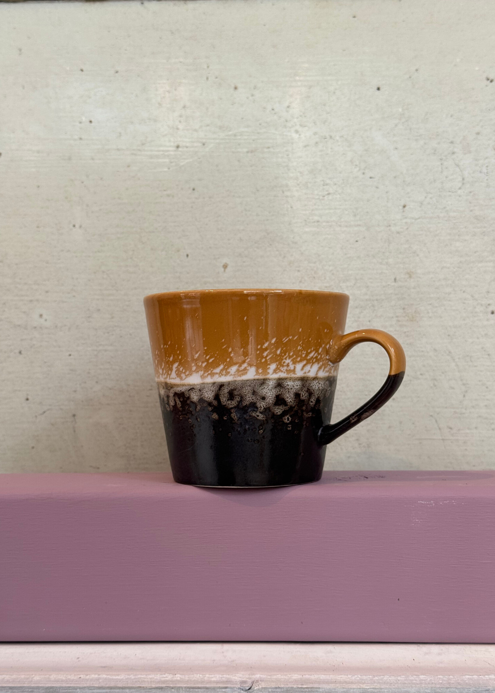 HKliving HKliving Ceramic 70's Cappuccino Mug 'Fire'