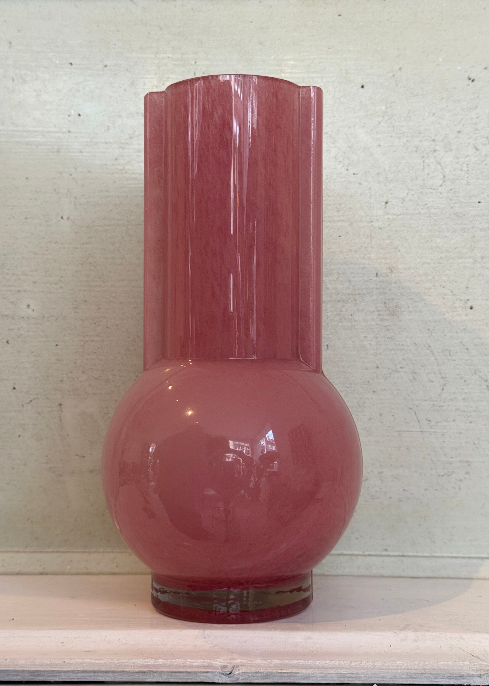 HKliving HKliving Glass Vase 'Flamingo Pink'