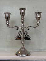 Anna + Nina Anna + Nina Argent Swans Candle Holder