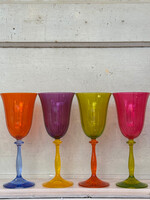 Anna + Nina Anna + Nina Multicoloured Wine Glass Set of 4