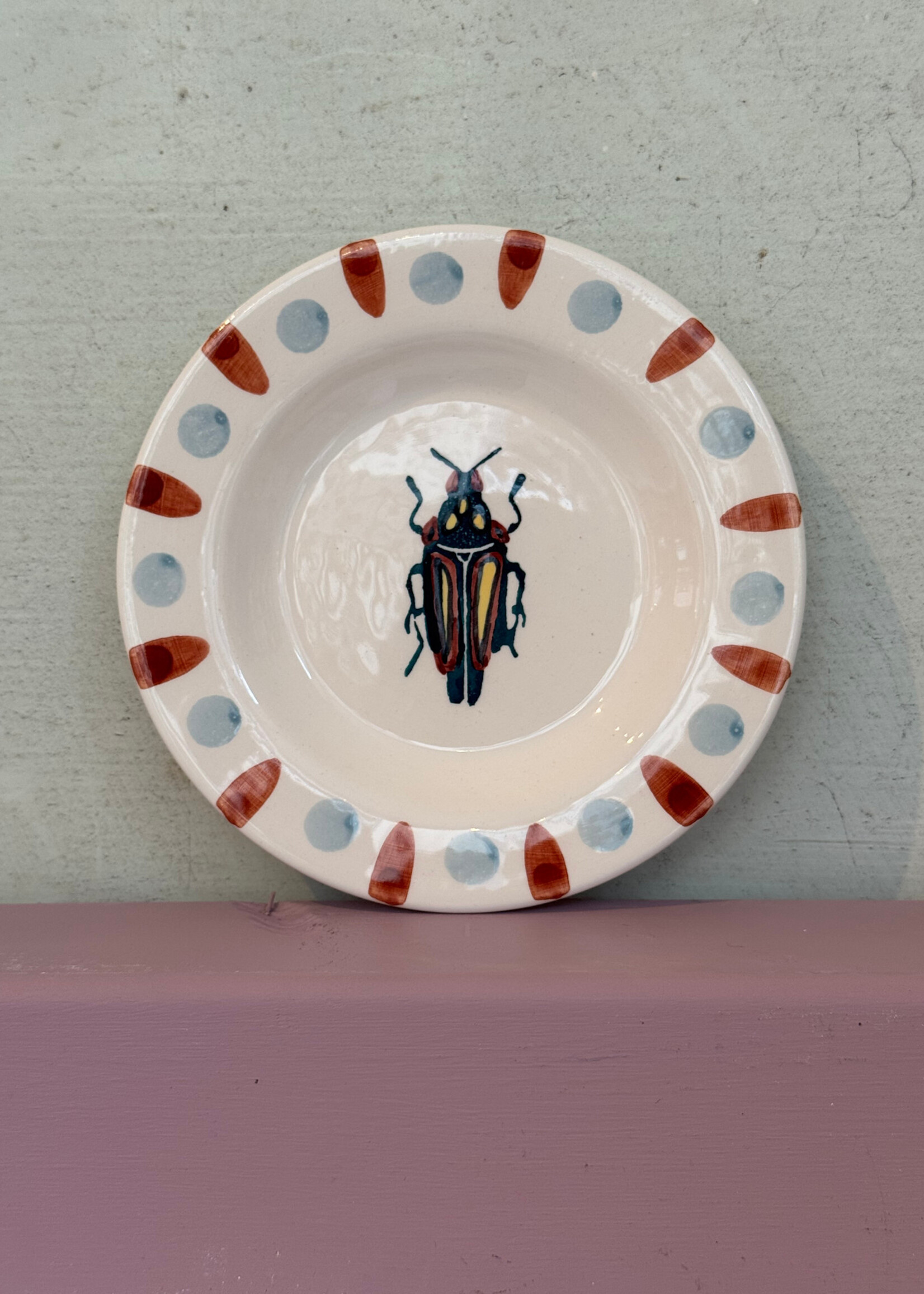 Anna + Nina Anna + Nina Beetle Bug Wall Decoration Plate