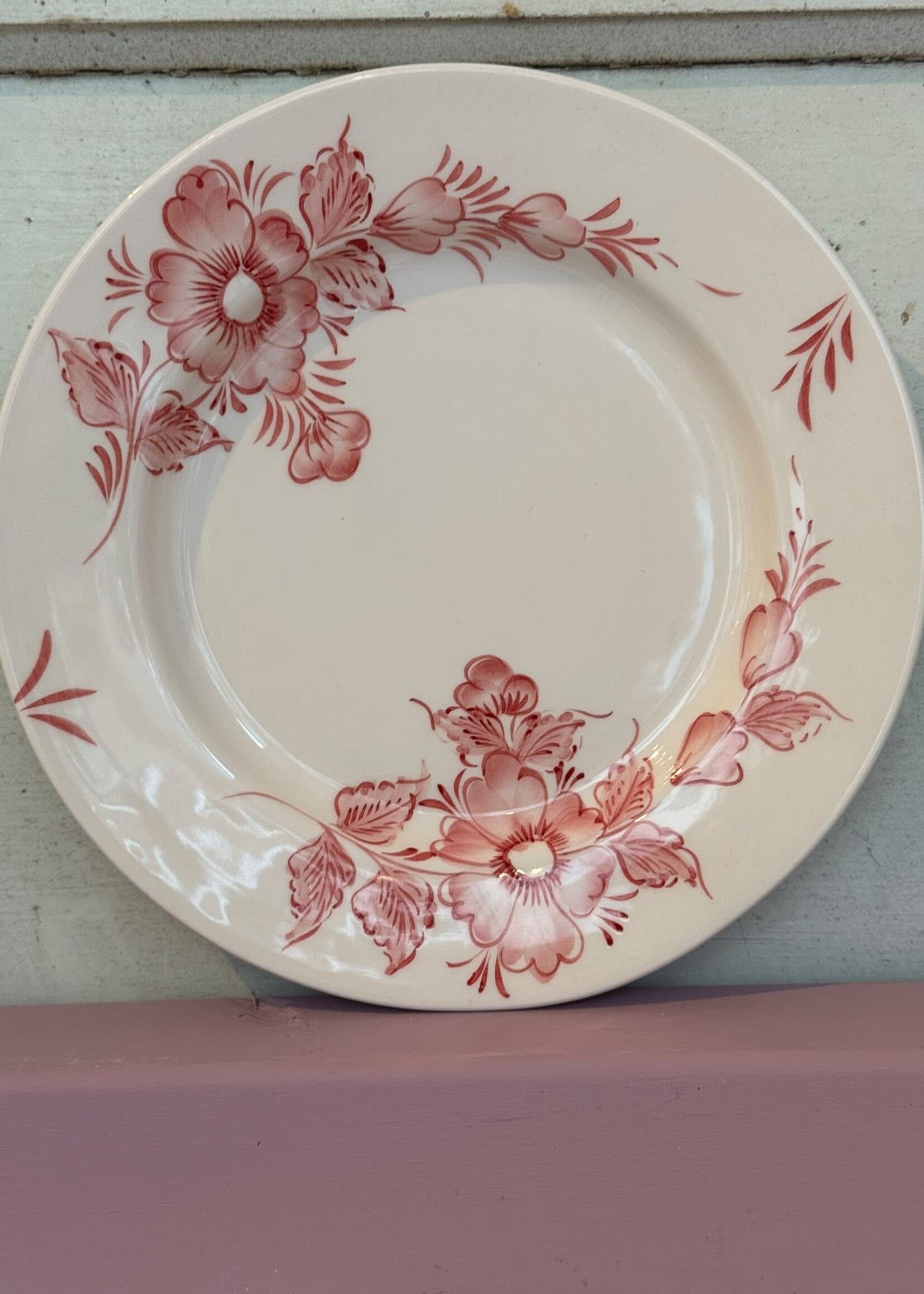 Anna + Nina Anna + Nina Whimsical Rose Dinner Plate