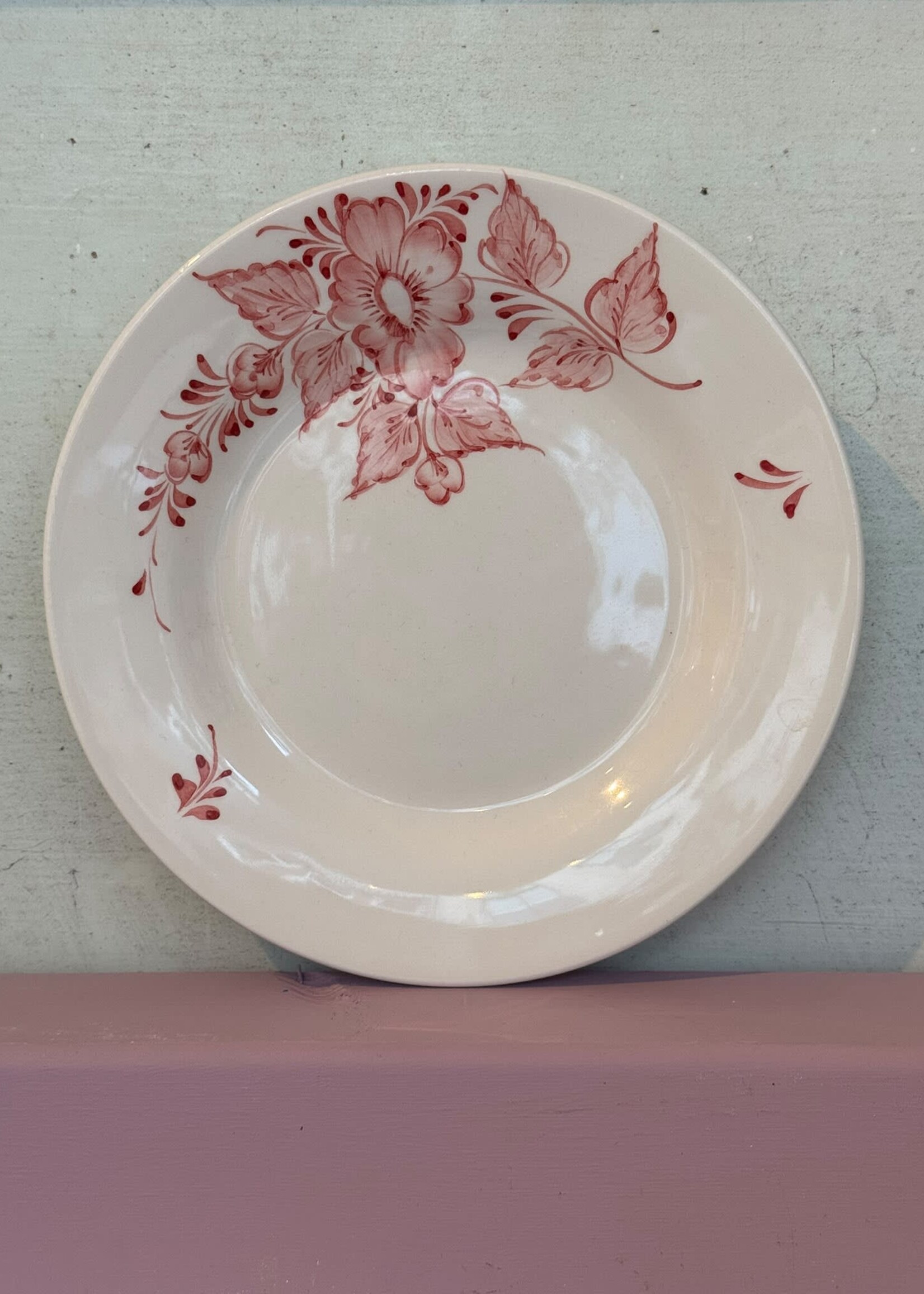 Anna + Nina Anna + Nina Whimsical Rose Breakfast Plate