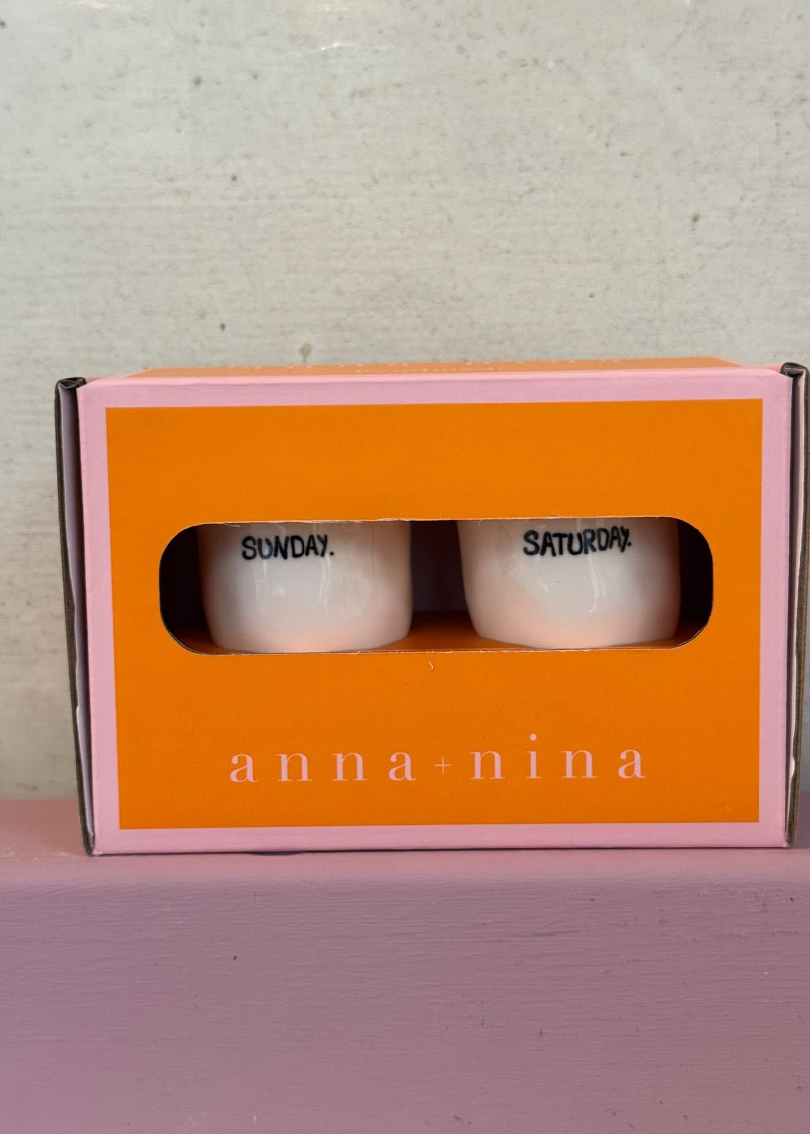 Anna + Nina Anna + Nina Weekend Egg Cup Set of 2