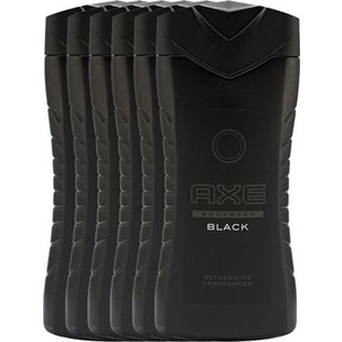 Axe Black For Men - 6 x 250 ml - Douchegel - Voordeelverpakking