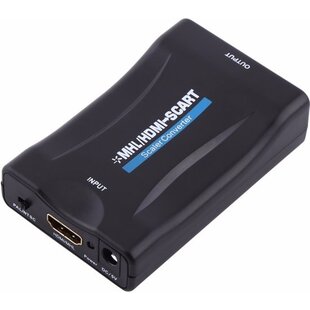 HDMI naar Scart converter - voeding via USB / zwart