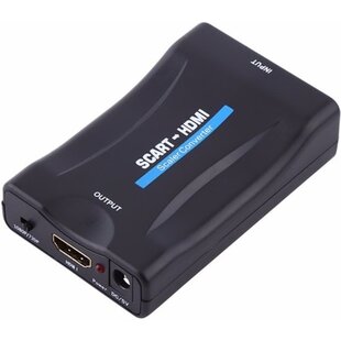 Coretek Scart naar HDMI converter - voeding via USB / zwart