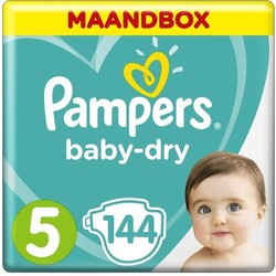 Pampers Baby-Dry Luiers - Maat 5 (11-16 kg) - 144 Stuks - Maandbox