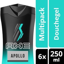 Axe Apollo For Men Douchegel - 6 x 250 ml - Voordeelverpakking