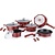 Royalty line Royalty Line Pannenset - 14-delig - Marble Coating - Burgundy - Pinn&Click
