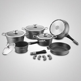 Royalty Line Luxe Pannenset - 14-delig - Zilver