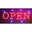 Led licht bord ledbord OPEN rood / blauw 467