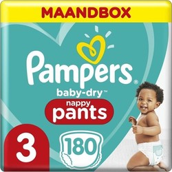 Pampers Baby-Dry Pants Luierbroekjes - Maat 3 (6-11 kg) - 180 stuks - Maandbox