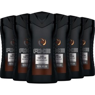 Axe Dark Temptation For Men Douchegel - 6 x 250 ml - Voordeelverpakking