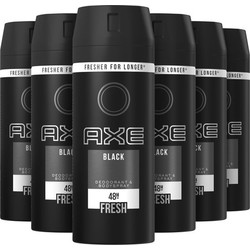 Axe Black Bodyspray Deodorant - 6 x 150 ml