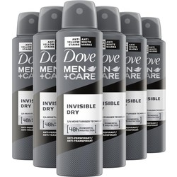 Dove Men+Care Deodorant Invisible Dry 6 x 250 ml