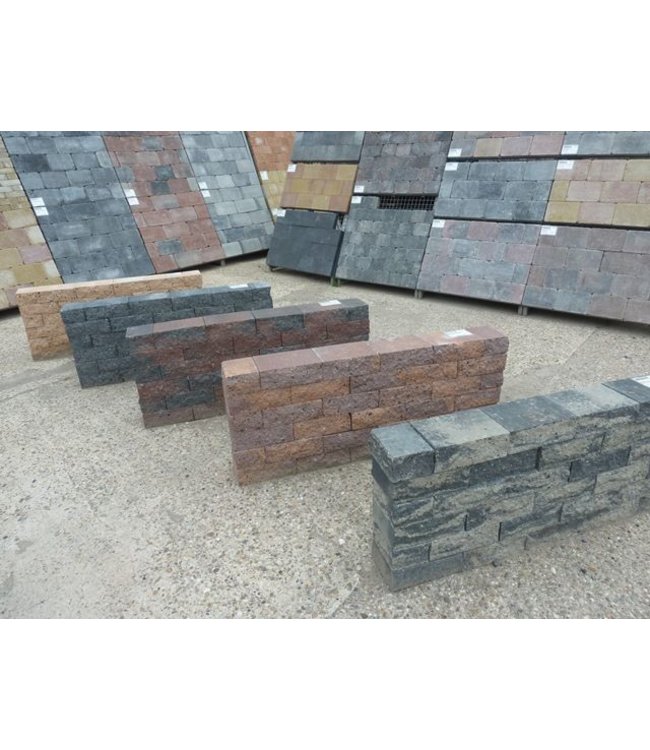 Mauerstein Grau/Schwarz 2seitig gebrochen 30x20x10 cm