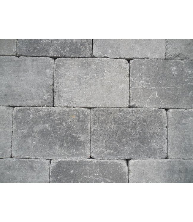 Altstadtpflaster Antik Grau-Schwarz 15x20x6 cm