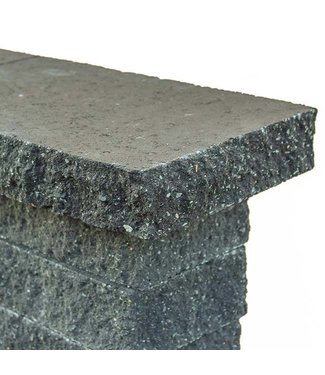 Wallblock Abdeckplatte Splitt Anthrazit 60x25x6 cm