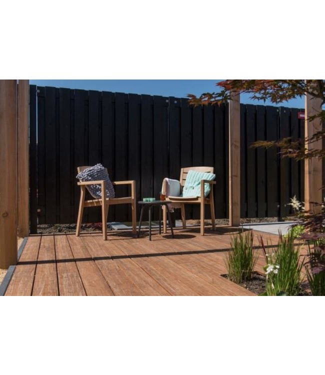 Sichtschutz "Roermond" 180x180 cm schwarz besprüht