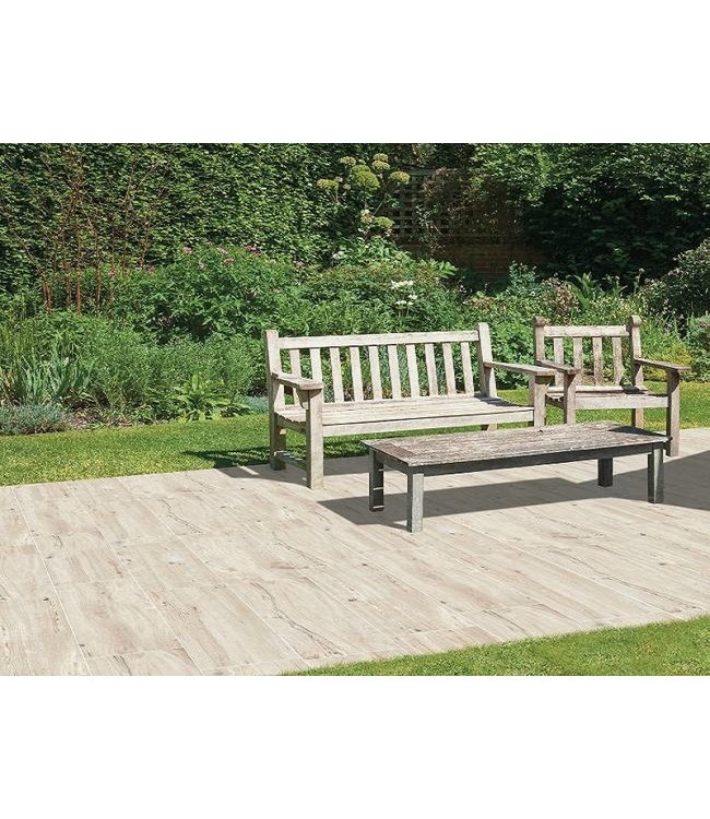 Keramische Terrassenplatte Liguria Creme 30x120x2 cm