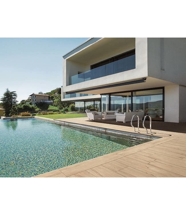 Keramische Terrassenplatte Liguria Hellbraun 60x60x2 cm