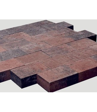 Strakstone Rot-Schwarz scharfkantig 10,5x10,5x7cm