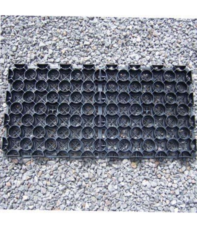 Gras/Kiesplatte Schwarz