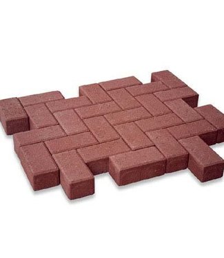 Rechteckpflaster Holländisch Rot mit Fase 21x10,5x8 cm