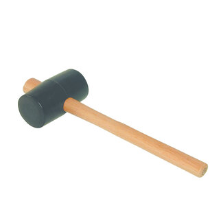 Super Prof  Rubber Hamer Vlak Zwart √∏ 90 mm