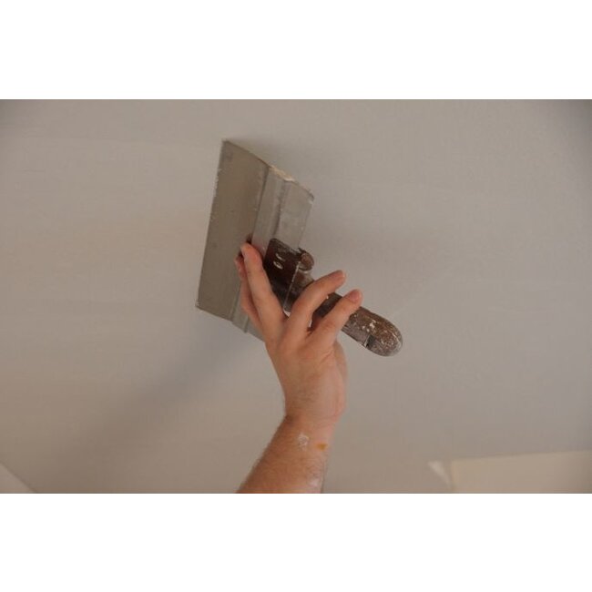 Super Prof Spackmes alu 280 mm RVS met LEDEREN-greep