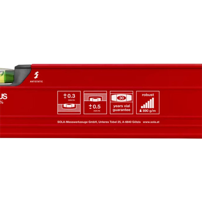 Sola Waterpas Big RED3 180 cm