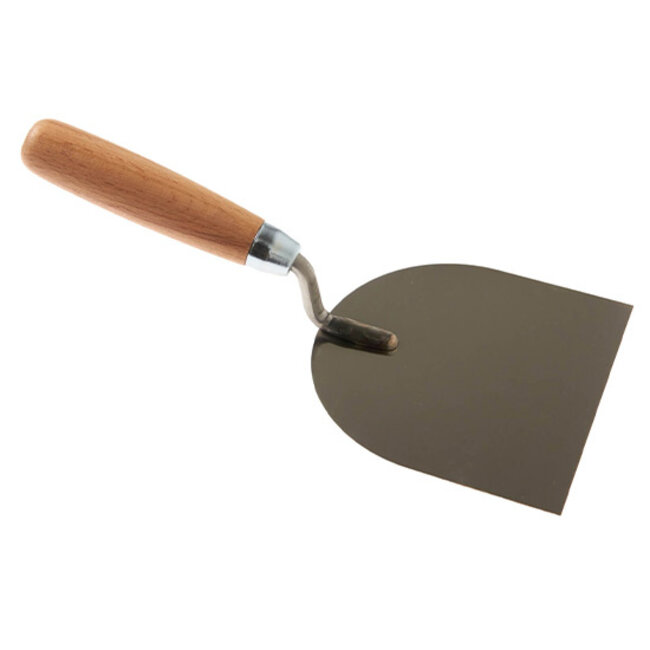 Platschopje 120 mm. RVS Houten Handgreep